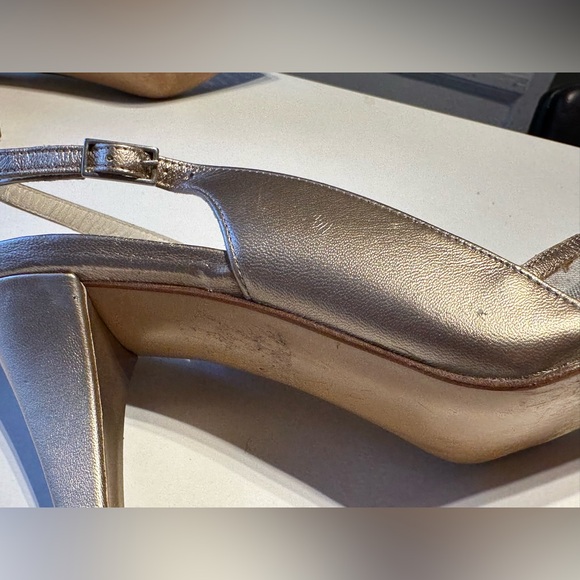 Stuart Weitzman open toe high heels sandals light gold (silver gold), EU 38 1/2 - Picture 5 of 16